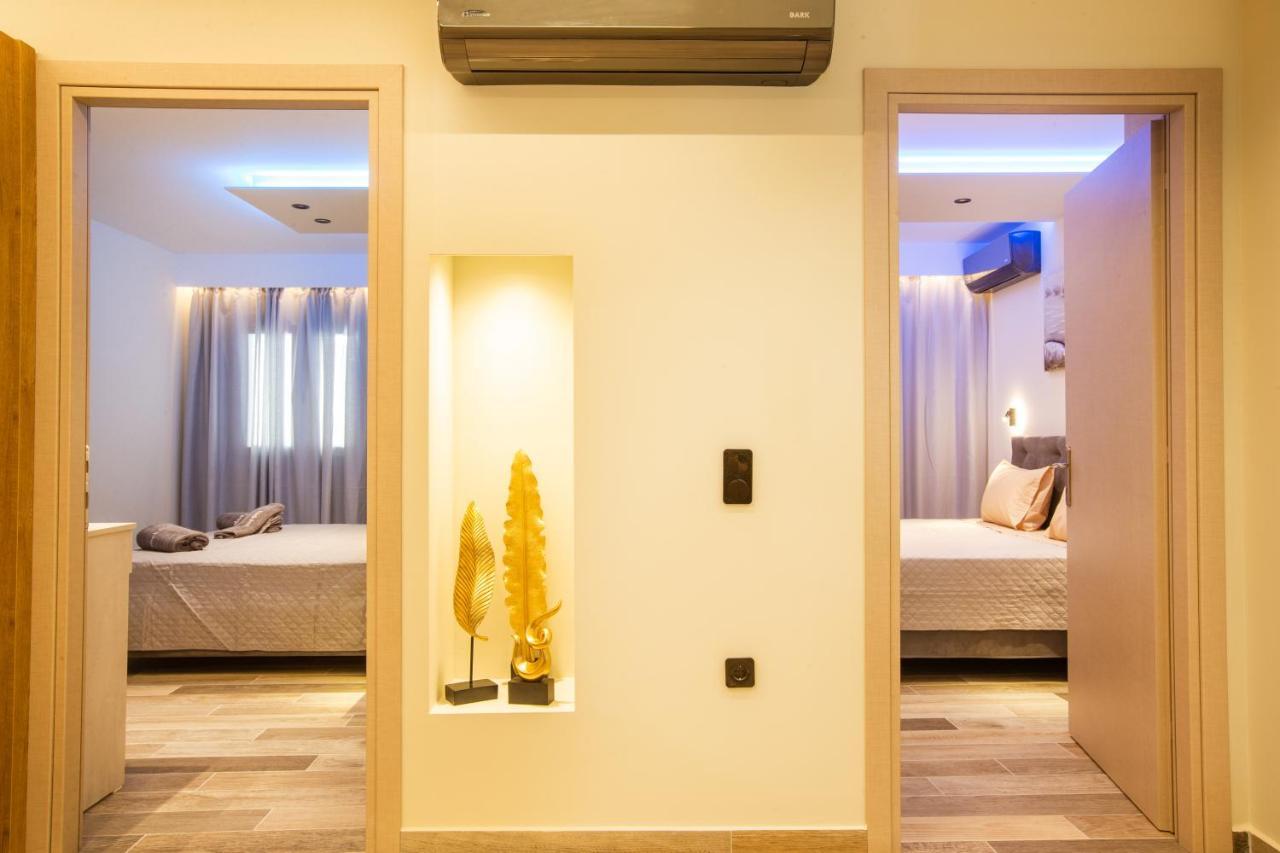 Black Rocks Family, Luxury Seafront Beach Maisonette Ájosz Górdiosz Kültér fotó